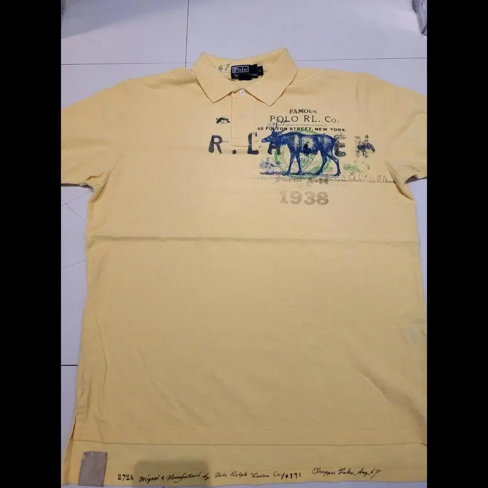 Vinatge Polo Ralph Lauren Moose Polo Shirt Size LARGE